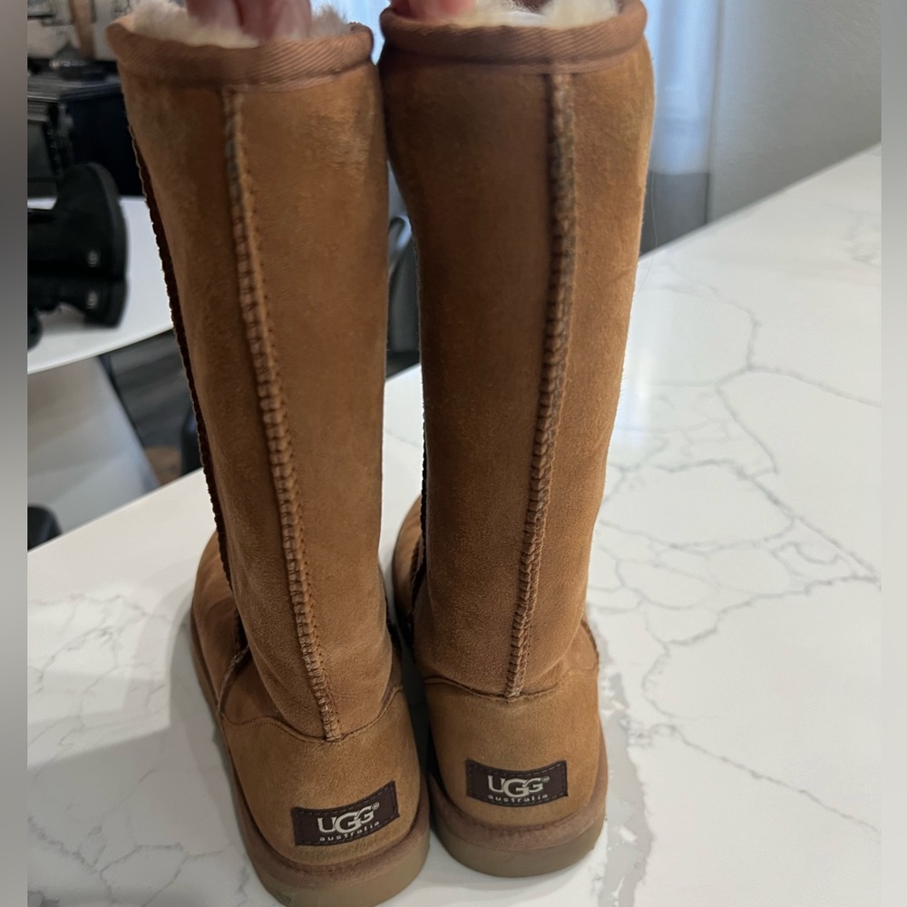 UGG tall chestnut boots.